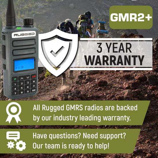 Rugged Radio Handheld Two Way Radio GMRS/FRS Emergency Walkie Talkie - Single / 2 Pack / 6 Pack - Image 10