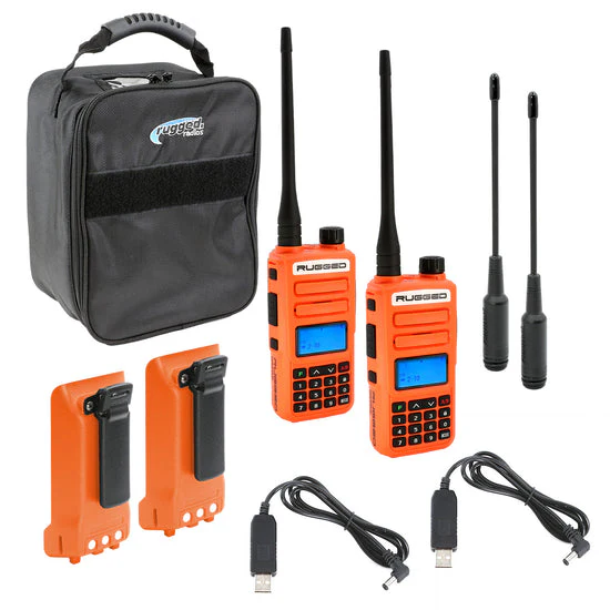Rugged Radio Handheld Two Way Radio GMRS/FRS Emergency Walkie Talkie - Single / 2 Pack / 6 Pack - Image 19