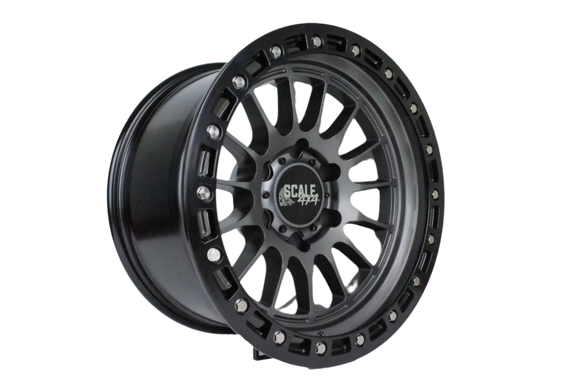 Scale 4x4 S04 Wheels (17x9 6X139.7 -25ET or 0ET) Simulated Beadlock - Matte Black / Machine / Matte Bronze / Matte Gunmetal - Image 12
