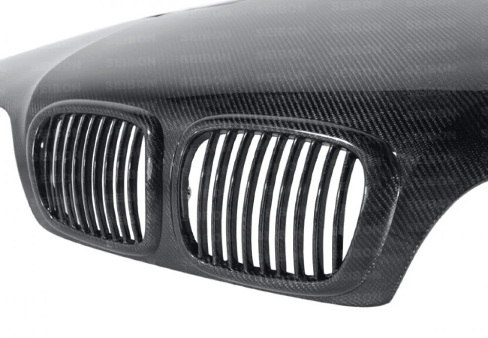 SEIBON Carbon Fiber Hood BMW 525i 528i 530i 540i E39 (97-03) OEM or GTR Vented Style - Image 5
