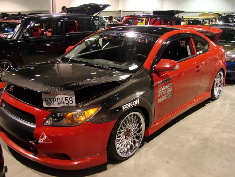 SEIBON Carbon Fiber Hood Scion tC (2005-2010) TS Vented Style - Image 2