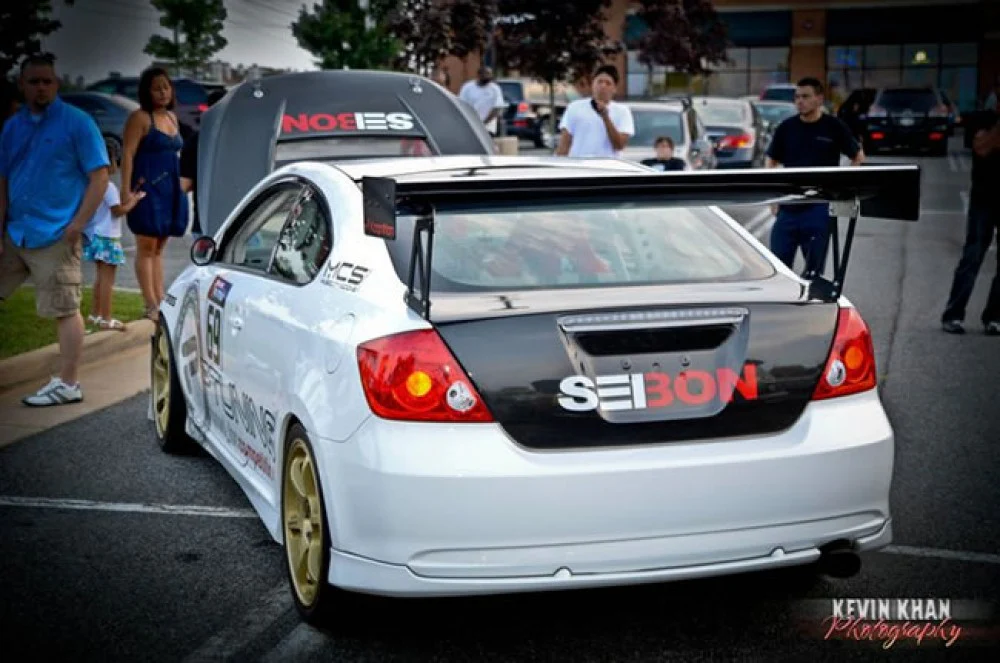 SEIBON Carbon Fiber Hood Scion tC (2005-2010) TS Vented Style - Image 6