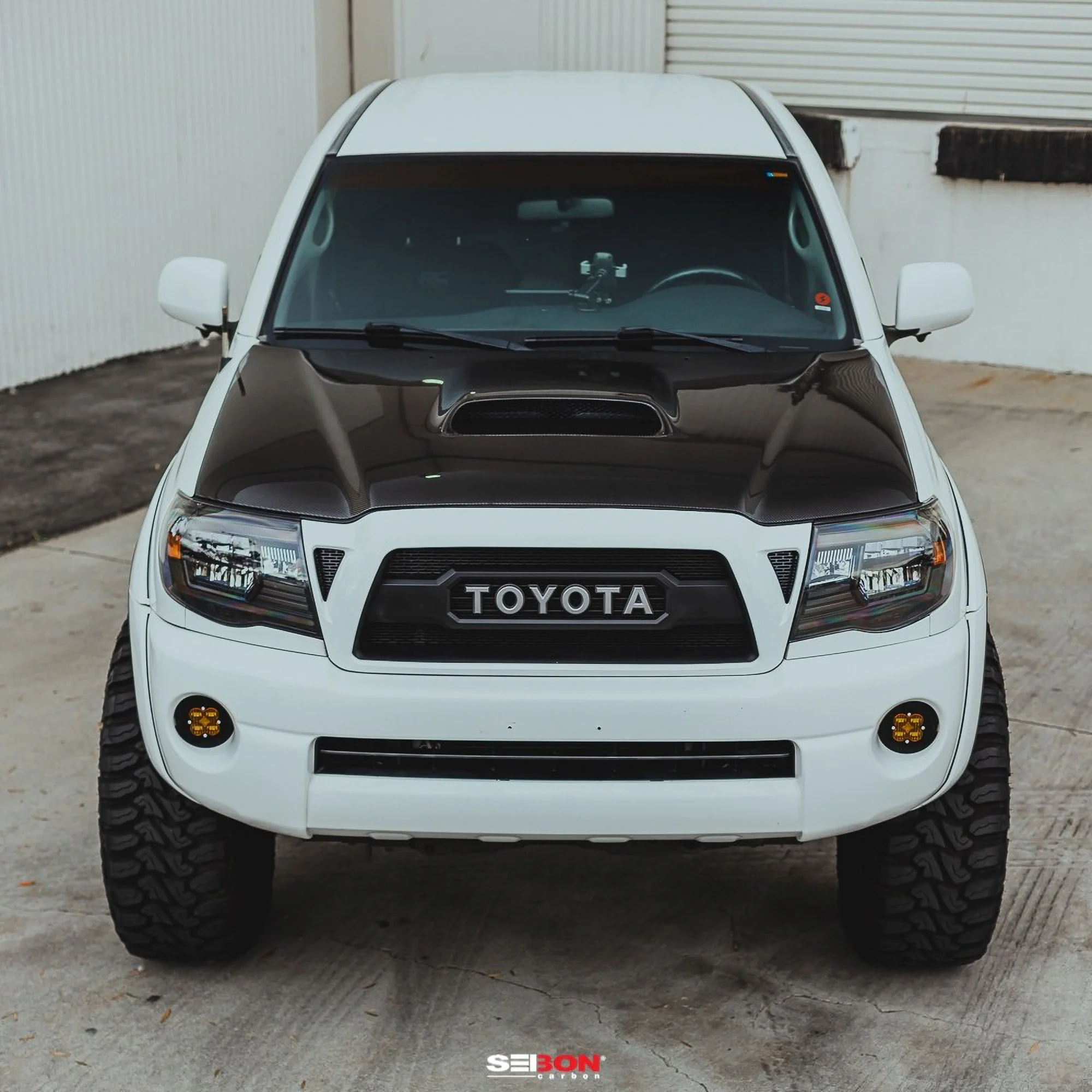 SEIBON Carbon Fiber Hood Toyota Tacoma (2005-2023) TR or TS Style - Image 6