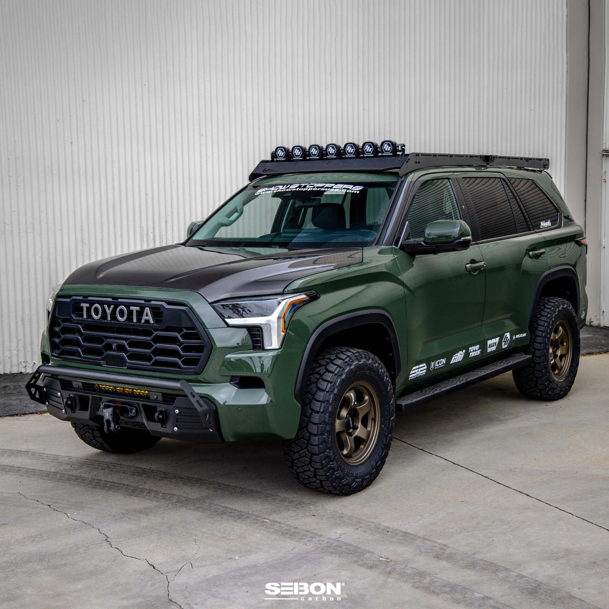 SEIBON Carbon Fiber Hood Toyota Tundra (22-25) & Toyota Sequoia (23-25) - OEM or RR Style - Image 10