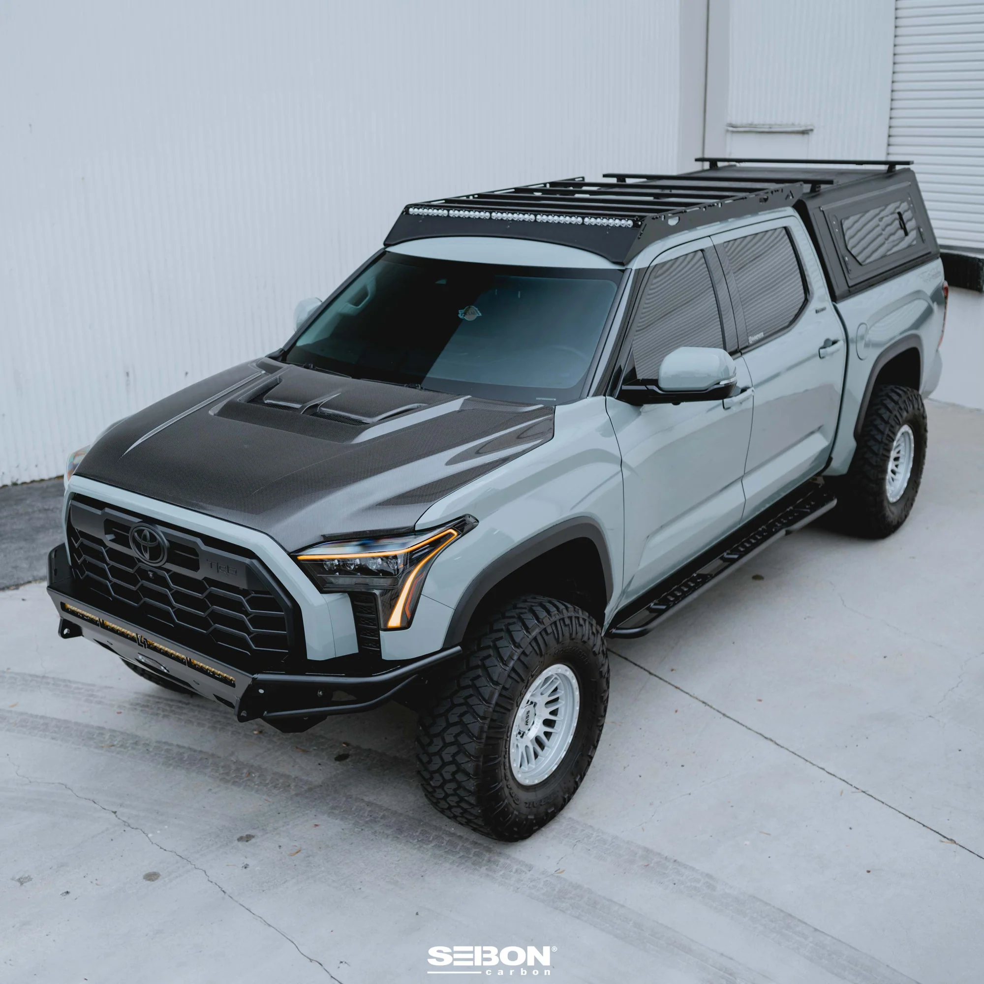 SEIBON Carbon Fiber Hood Toyota Tundra (22-25) & Toyota Sequoia (23-25) - OEM or RR Style - Image 5
