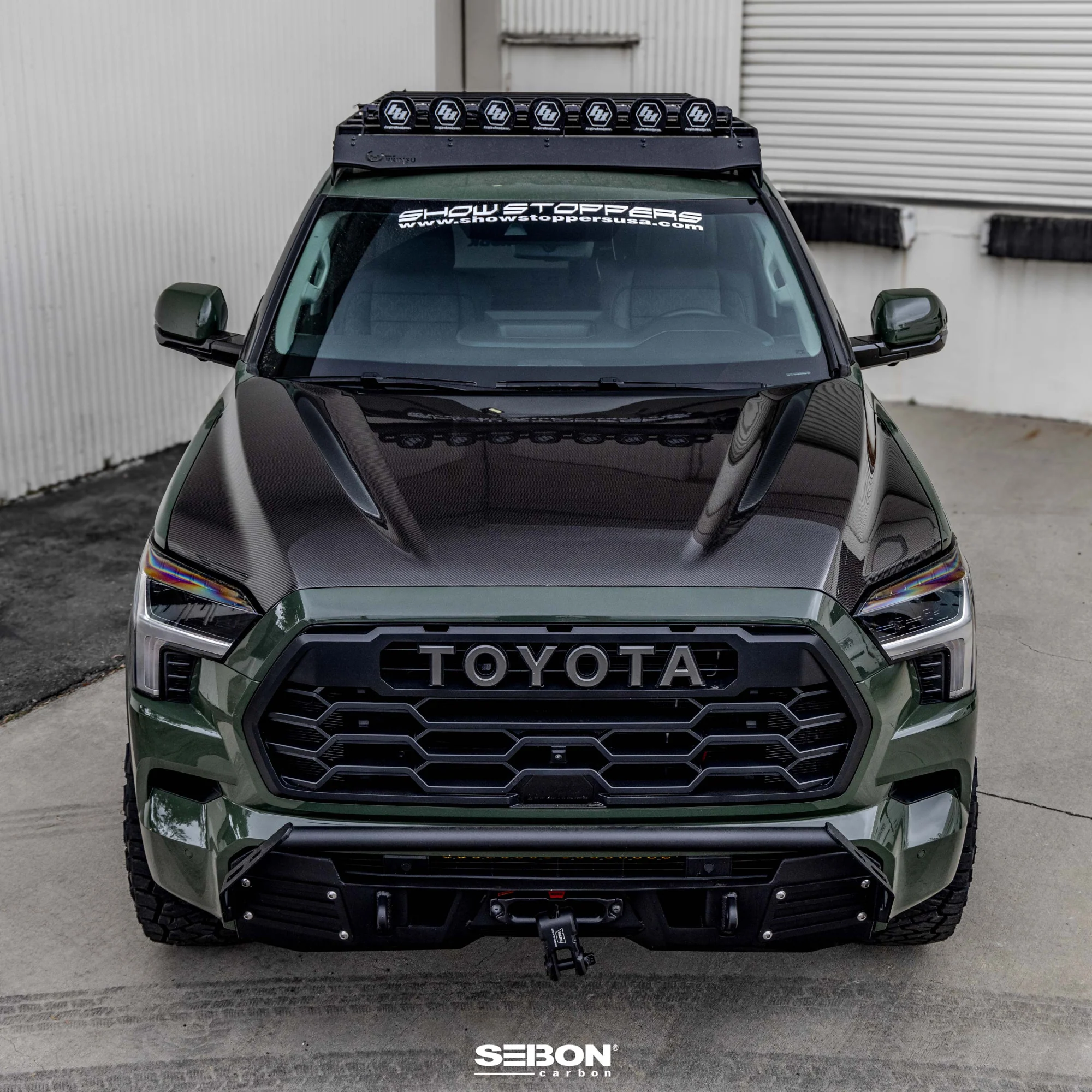 SEIBON Carbon Fiber Hood Toyota Tundra (22-25) & Toyota Sequoia (23-25) - OEM or RR Style - Image 9