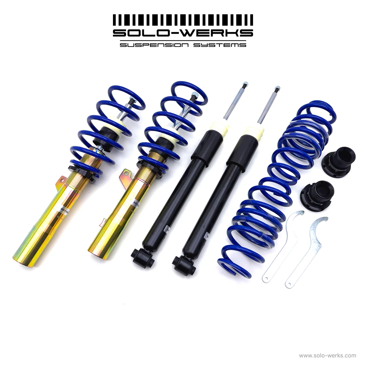 Solo-Werks S1 Coilovers Audi A3 & A3 Quattro 1.8L (2015-2020) 55mm Front Housings with Rear Multi-Link Suspension S1VW018 - Image 2