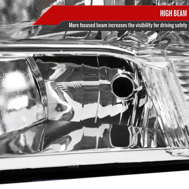 Spec-D Crystal Headlights RAM 1500 (09-18) RAM Classic (19-21) RAM 2500 3500 (10-18) RAM Factory-Style / LED Upgrade Headlights w/ Multiple Variations - Image 14