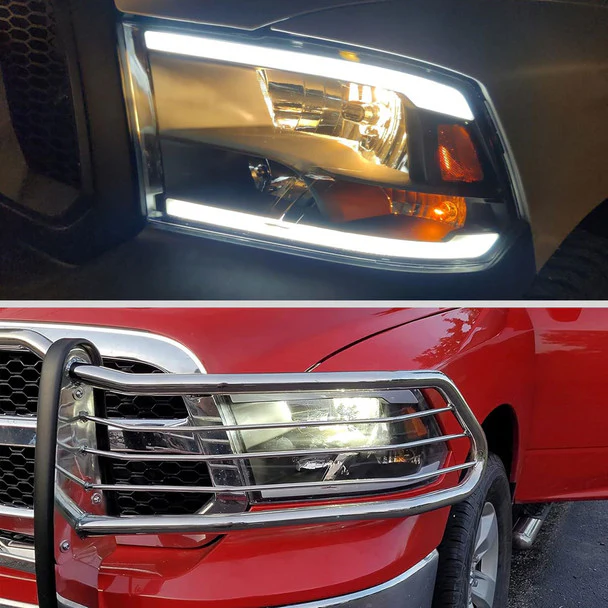 Spec-D Crystal Headlights RAM 1500 (09-18) RAM Classic (19-21) RAM 2500 3500 (10-18) RAM Factory-Style / LED Upgrade Headlights w/ Multiple Variations - Image 46