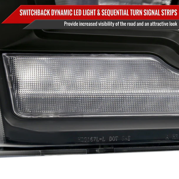Spec-D Crystal Headlights RAM 1500 (09-18) RAM Classic (19-21) RAM 2500 3500 (10-18) RAM Factory-Style / LED Upgrade Headlights w/ Multiple Variations - Image 70