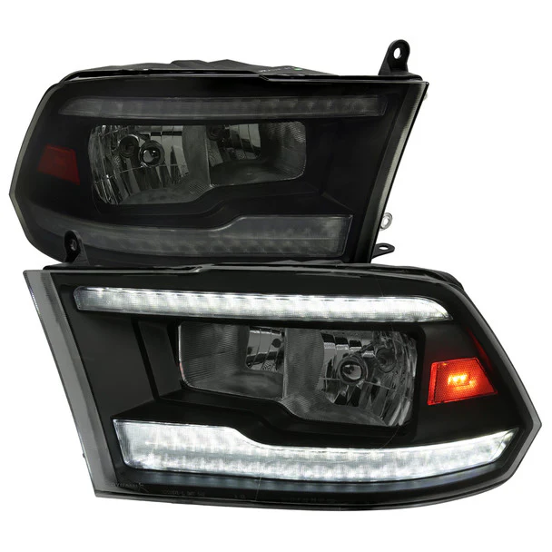 Spec-D Crystal Headlights RAM 1500 (09-18) RAM Classic (19-21) RAM 2500 3500 (10-18) RAM Factory-Style / LED Upgrade Headlights w/ Multiple Variations - Image 75