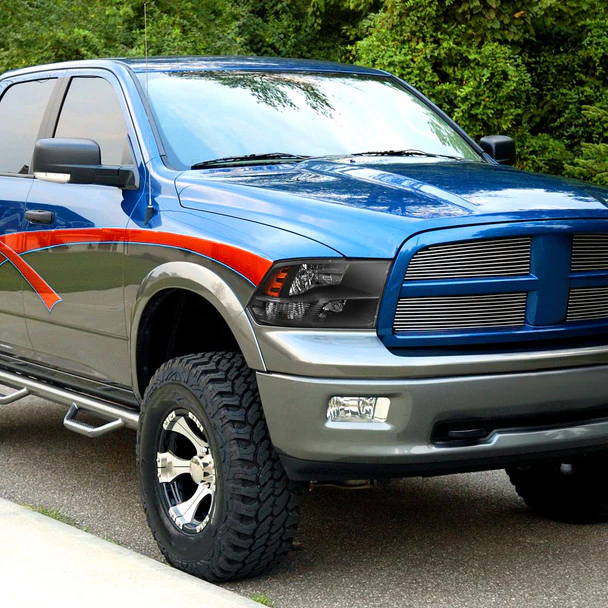 Spec-D Crystal Headlights RAM 1500 (09-18) RAM Classic (19-21) RAM 2500 3500 (10-18) RAM Factory-Style / LED Upgrade Headlights w/ Multiple Variations - Image 9
