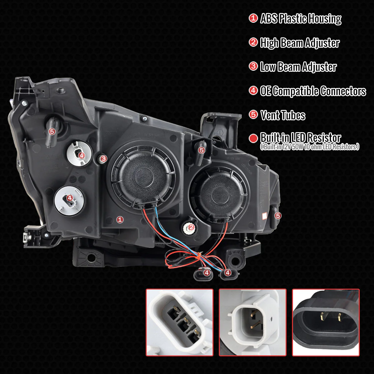 Spec-D Headlights Honda Civic FC/FK (2016-2021) Full LED or Halogen Projector With Sequential Turn Signal - Black or Chrome - Image 7