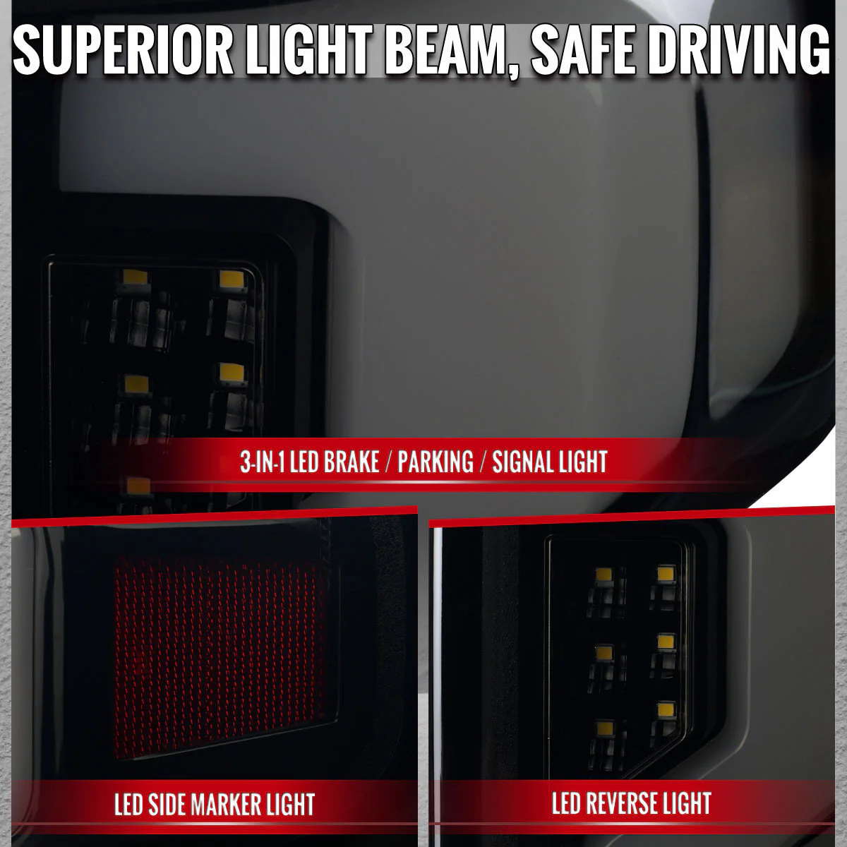 Spec-D Full LED Tail Lights Chevy Silverado 1500 (2019-2026) 2500HD/3500HD (2020-2023) with Switchback Sequential LED Turn Signal - Image 9