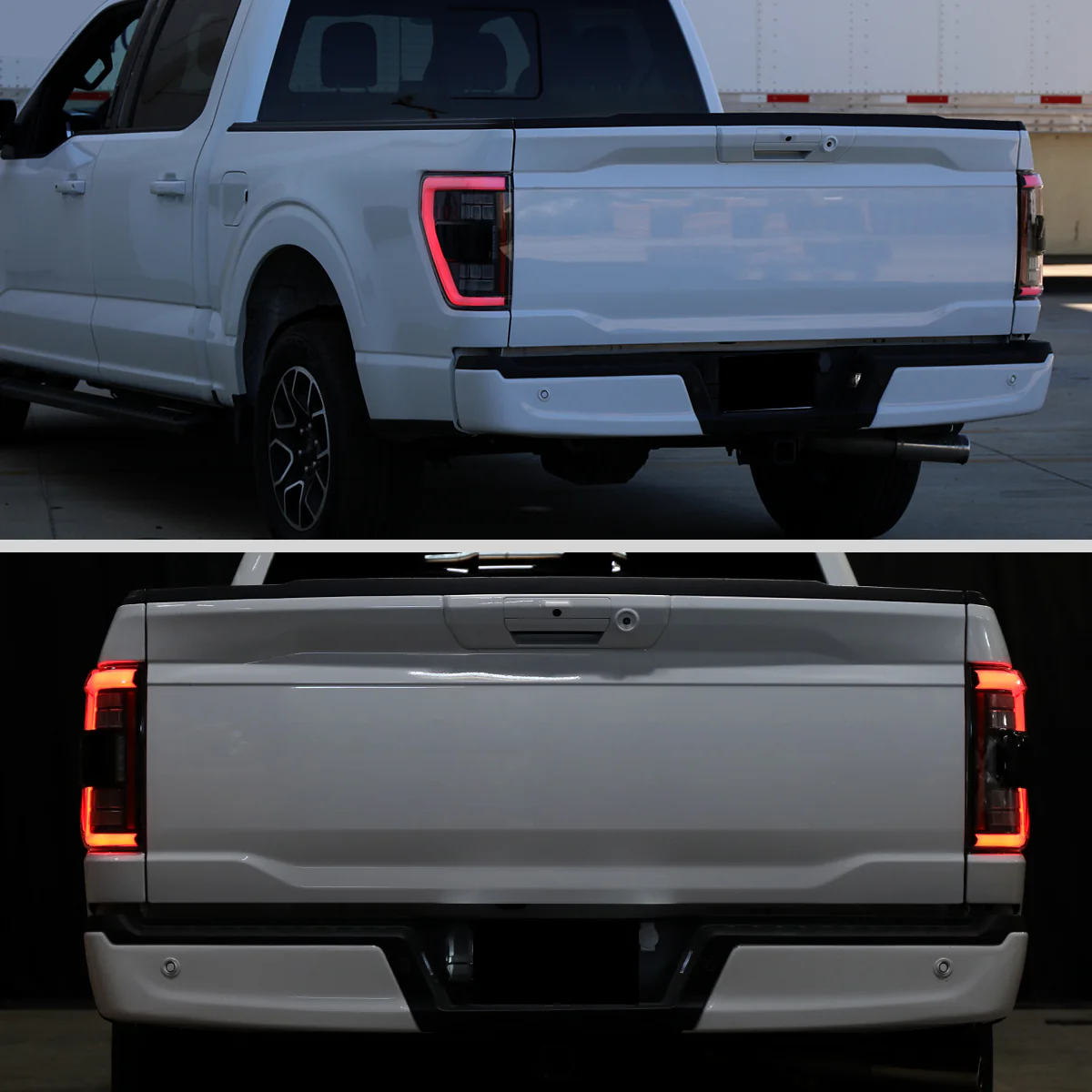 Spec-D Full LED Tail Lights Ford F150 (2021-2023) For Models w/ OEM Blind Spot Monitoring -  Black / Smoke - Image 7