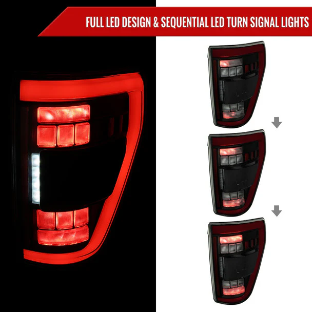 Spec-D Full LED Tail Lights Ford F150 (2021-2023) LED w/ Switchback Sequential Turn Signals - Image 21