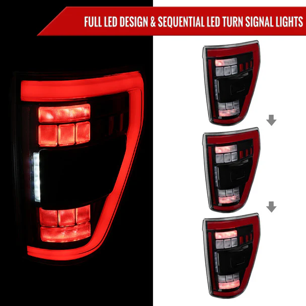Spec-D Full LED Tail Lights Ford F150 (2021-2023) LED w/ Switchback Sequential Turn Signals - Image 30