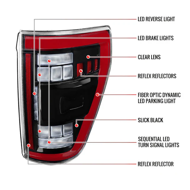 Spec-D Full LED Tail Lights Ford F150 (2021-2023) LED w/ Switchback Sequential Turn Signals - Image 36