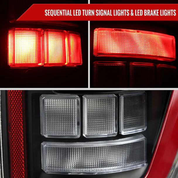 Spec-D Full LED Tail Lights Ford F150 (2021-2023) LED w/ Switchback Sequential Turn Signals - Image 4