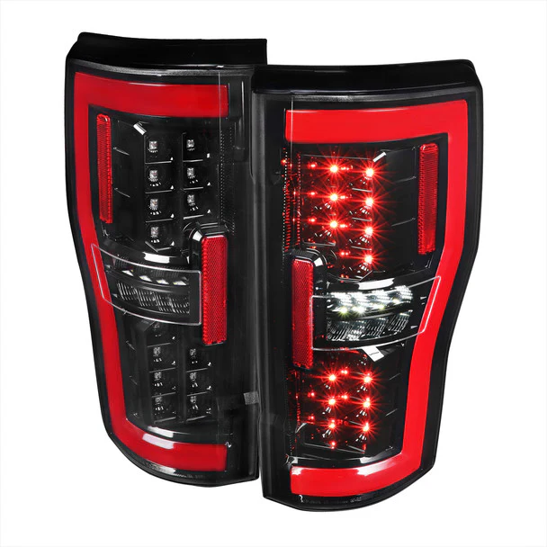 Spec-D Full LED Tail Lights Ford F250 F350 F450 F550 Super Duty (2017-2019) LED Bar - Black or Chrome - Image 11