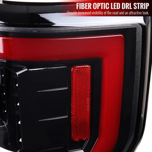 Spec-D Full LED Tail Lights Ford F250 F350 F450 F550 Super Duty (2017-2019) LED Bar - Black or Chrome - Image 14