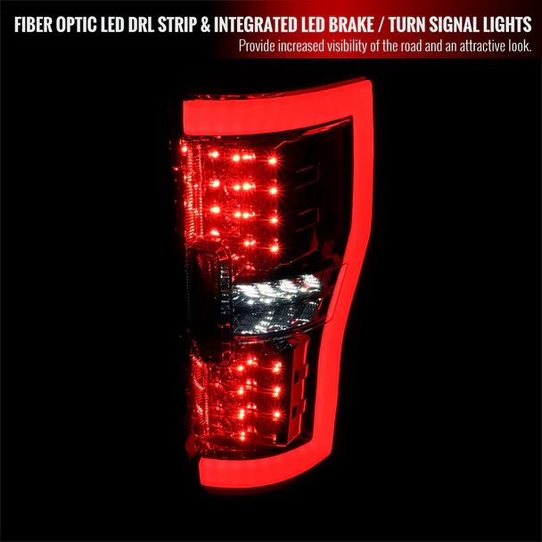 Spec-D Full LED Tail Lights Ford F250 F350 F450 F550 Super Duty (2017-2019) LED Bar - Black or Chrome - Image 22