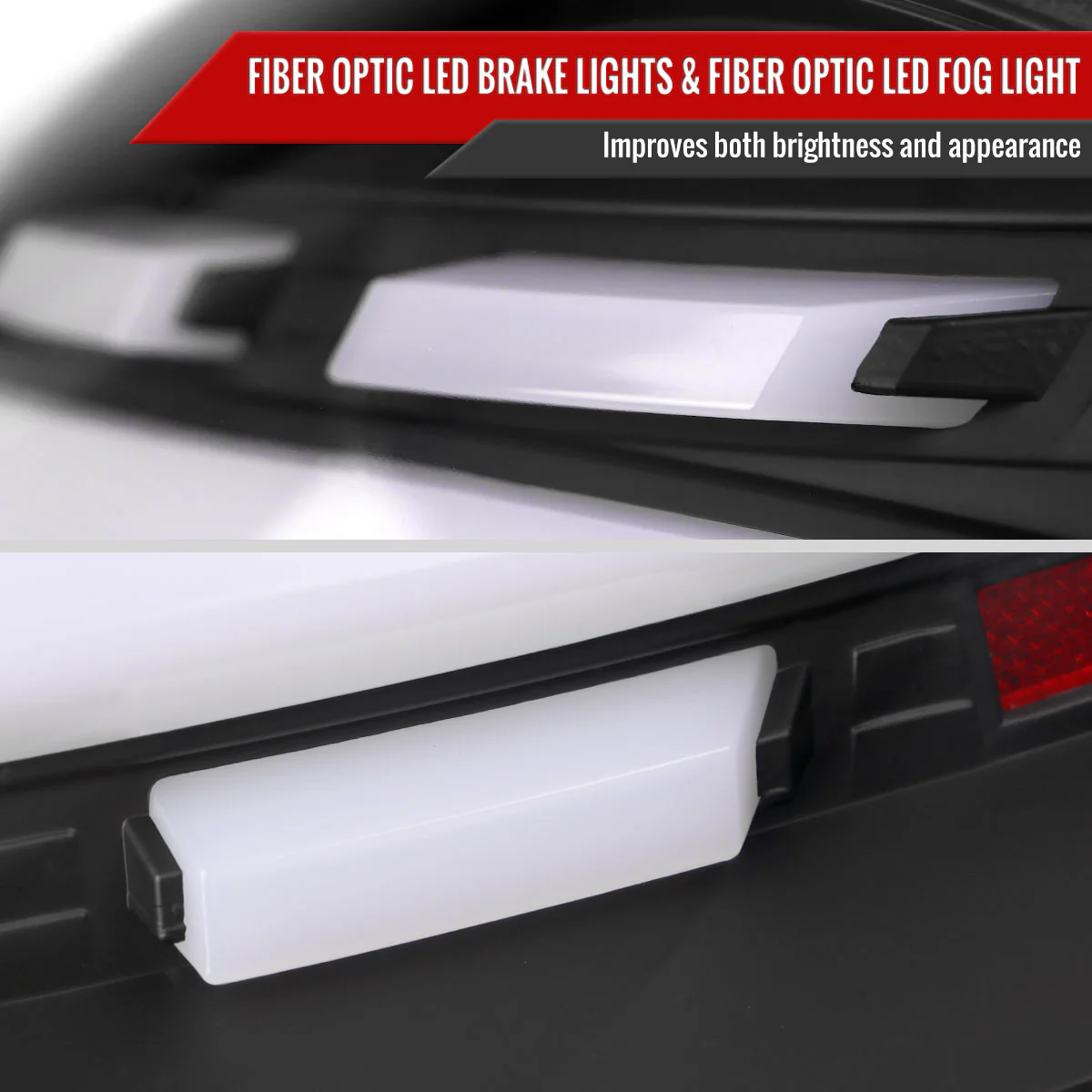 Spec-D Full LED Tail Lights Porsche Boxster 986 (1998-2004) Black Housing w/ White LED Bar - Image 8
