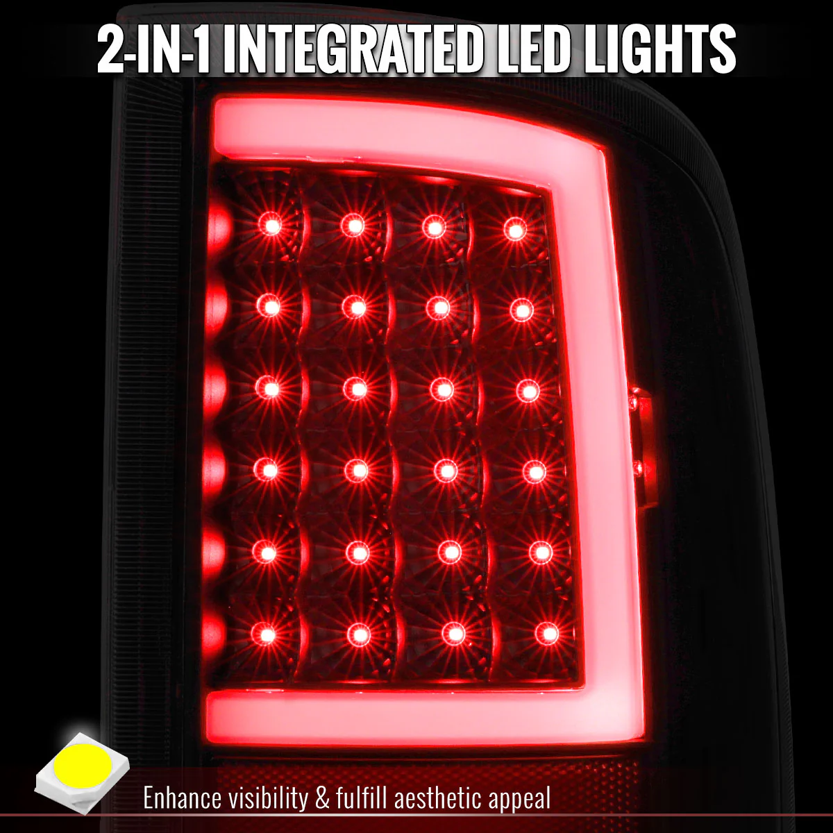 Spec-D Full LED Tail Lights Ram 1500 (09-18) 2500 3500 (10-18) C Bar or Figure 8 Style - Image 17