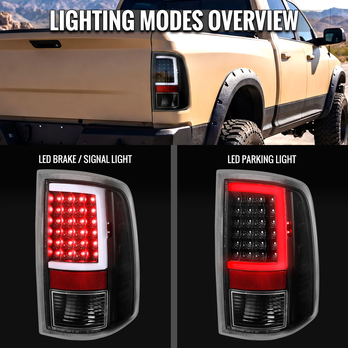 Spec-D Full LED Tail Lights Ram 1500 (09-18) 2500 3500 (10-18) C Bar or Figure 8 Style - Image 22