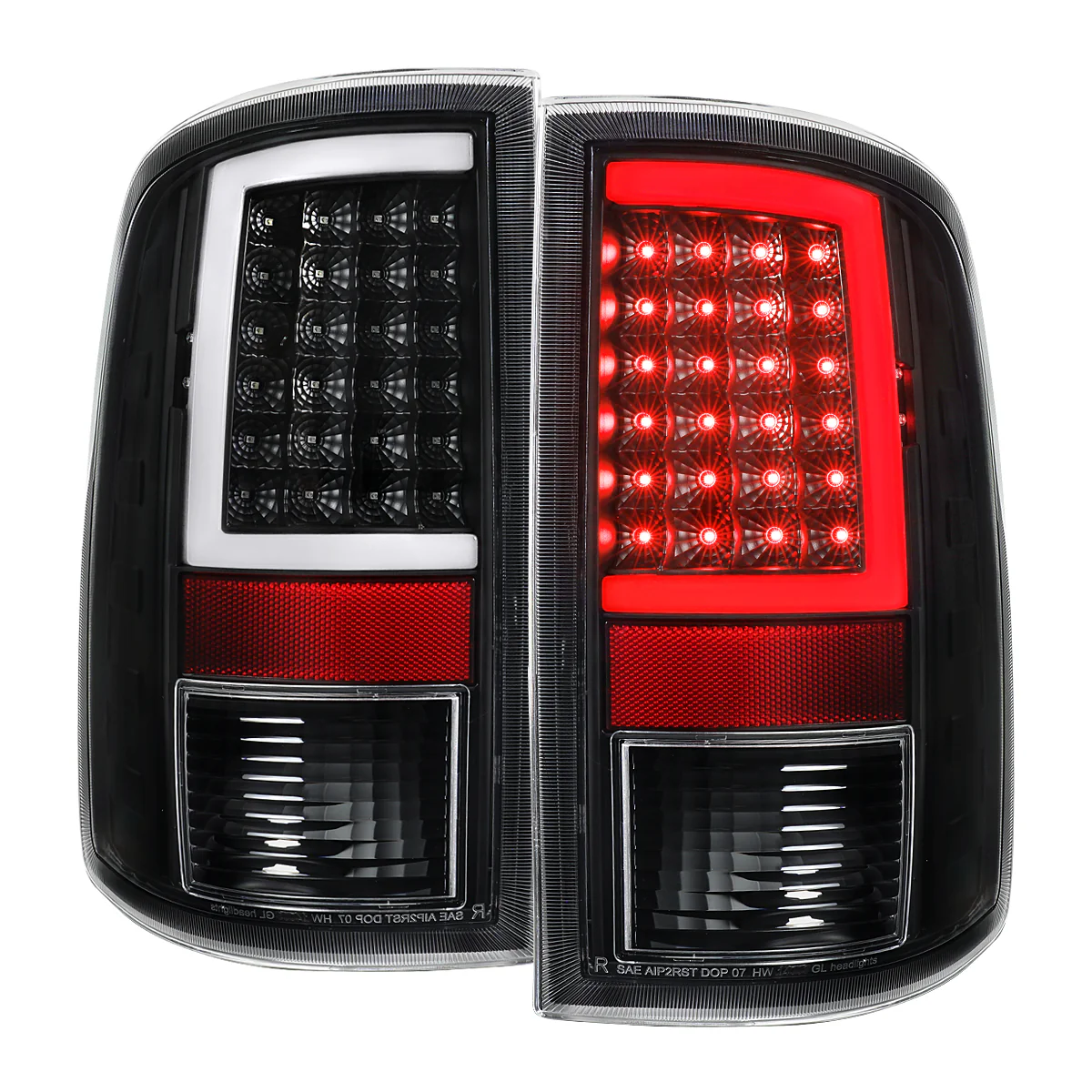 Spec-D Full LED Tail Lights Ram 1500 (09-18) 2500 3500 (10-18) C Bar or Figure 8 Style - Image 5
