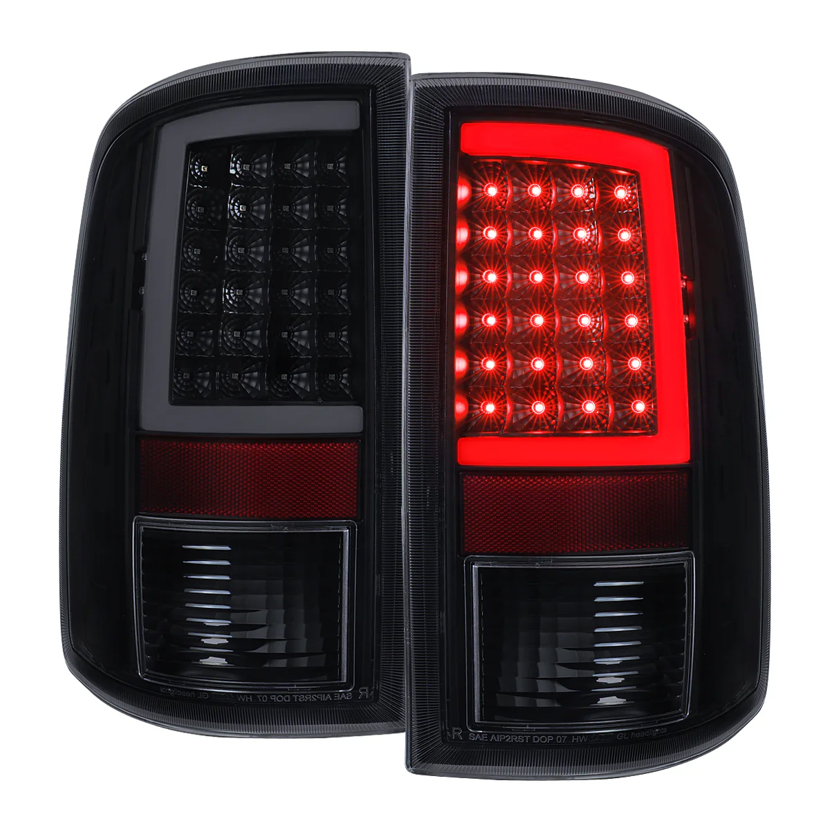 Spec-D Full LED Tail Lights Ram 1500 (09-18) 2500 3500 (10-18) C Bar or Figure 8 Style - Image 6