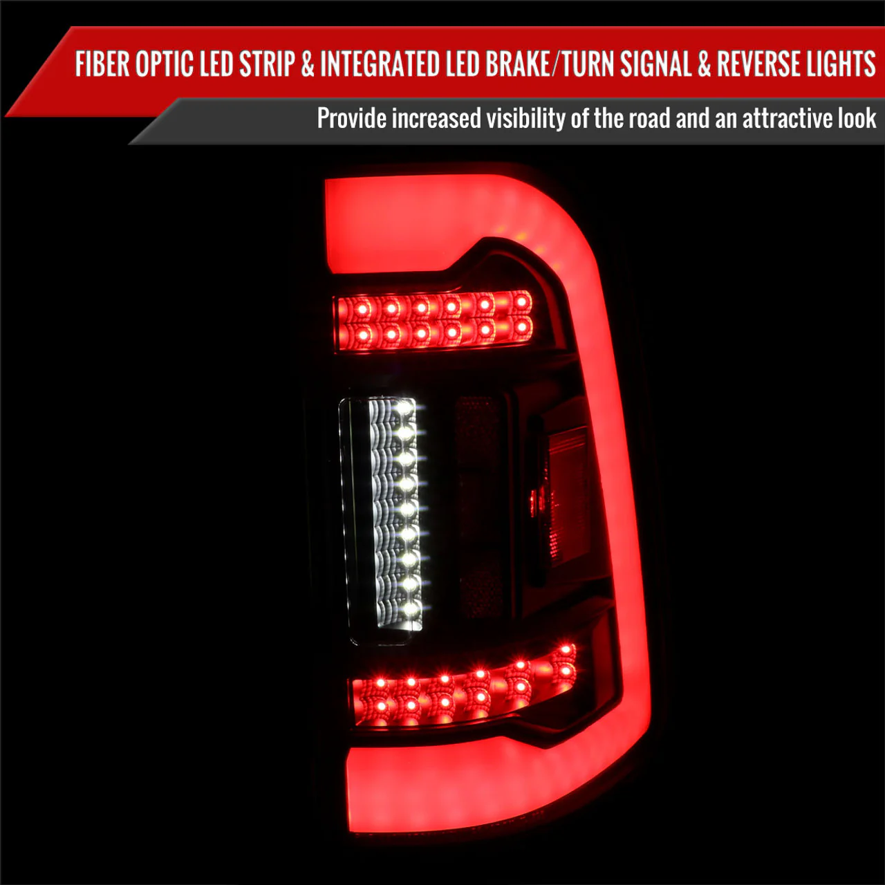 Spec-D Full LED Tail Lights Ram 1500 (2019-2024) With or Without Sequential Turn Signal - Image 3