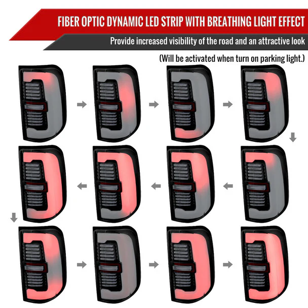 Spec-D Full LED Tail Lights Ram 1500 (2019-2024) With or Without Sequential Turn Signal - Image 37