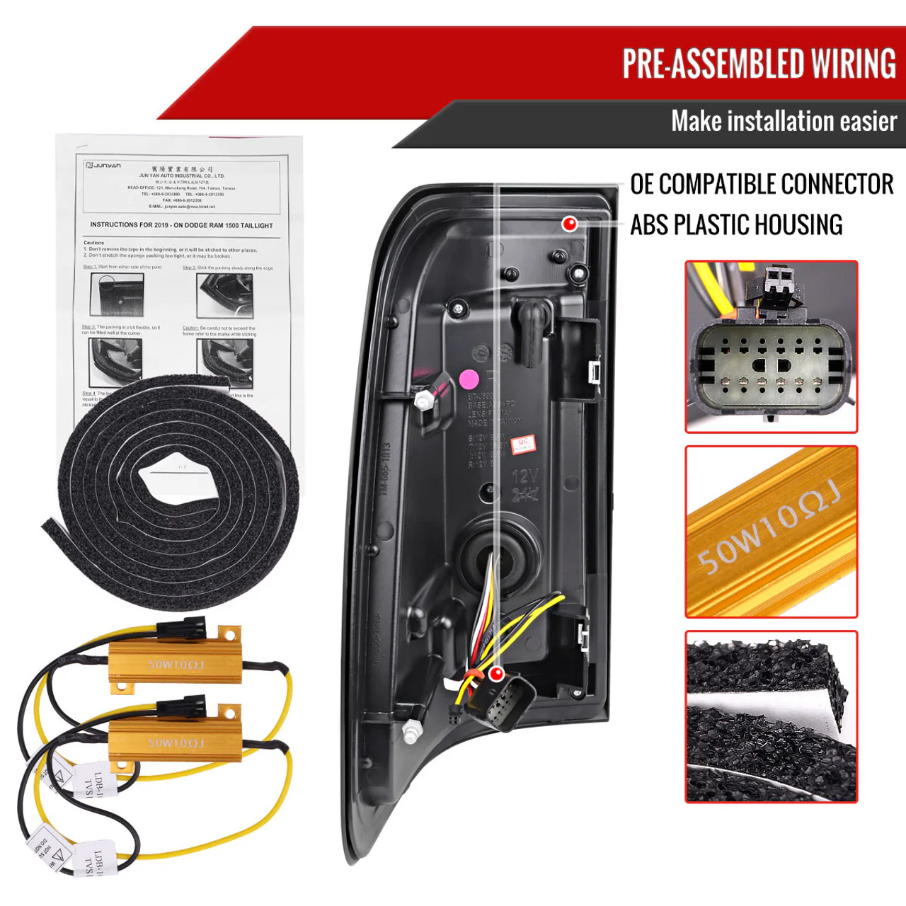Spec-D Full LED Tail Lights Ram 1500 (2019-2024) With or Without Sequential Turn Signal - Image 73
