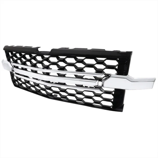 Spec-D Grill Chevy Silverado 1500 (2019–2022) Honeycomb Style - Gloss Black