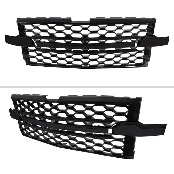 Spec-D Grill Chevy Silverado 1500 (2019–2022) Honeycomb Style - Gloss Black - Image 12