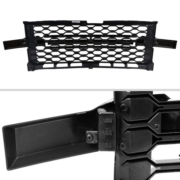 Spec-D Grill Chevy Silverado 1500 (2019–2022) Honeycomb Style - Gloss Black - Image 16