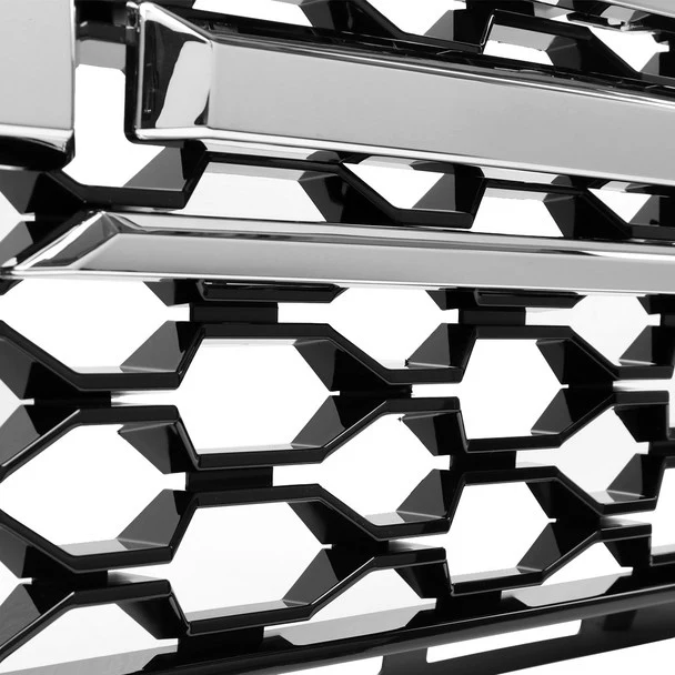 Spec-D Grill Chevy Silverado 1500 (2019–2022) Honeycomb Style - Gloss Black - Image 3