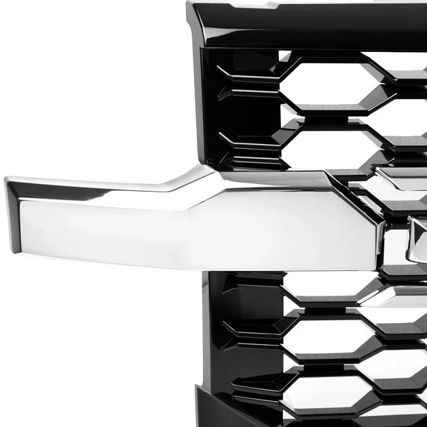 Spec-D Grill Chevy Silverado 1500 (2019–2022) Honeycomb Style - Gloss Black - Image 4