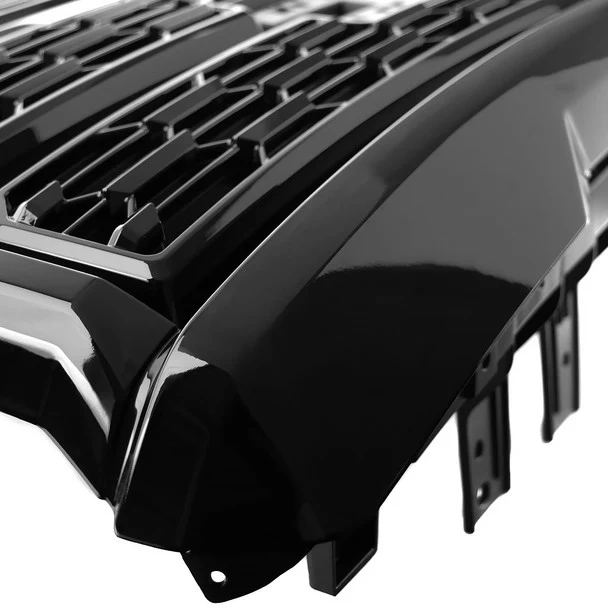Spec-D Grill GMC Canyon (2021-2022) Denali Style Front Upper - Gloss Black - Image 3
