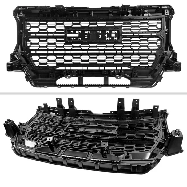 Spec-D Grill GMC Canyon (2021-2022) Denali Style Front Upper - Gloss Black - Image 5