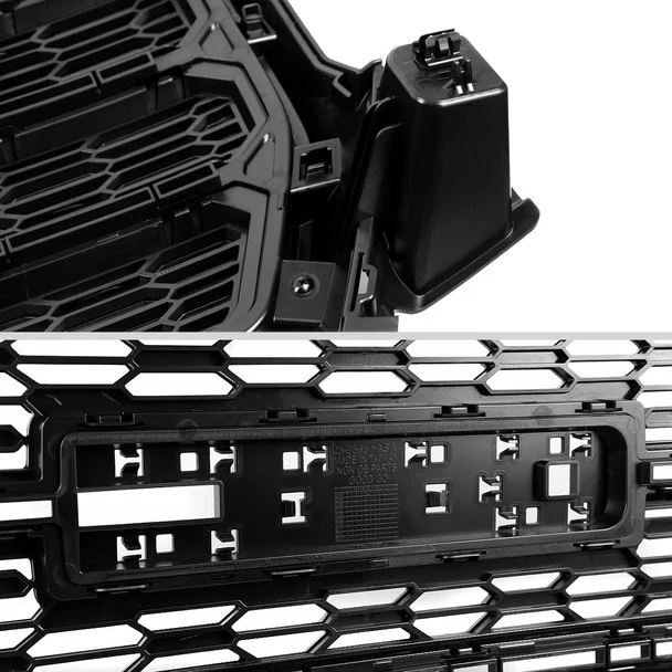 Spec-D Grill GMC Canyon (2021-2022) Denali Style Front Upper - Gloss Black - Image 6