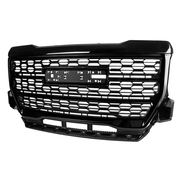 Spec-D Grill GMC Canyon (2021-2022) Denali Style Front Upper - Gloss Black - Image 7