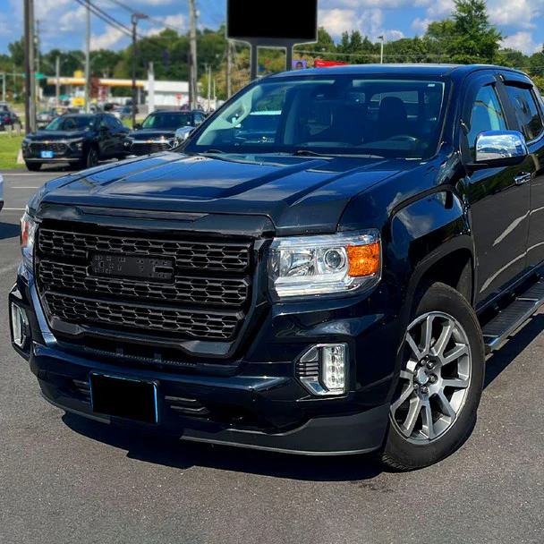 Spec-D Grill GMC Canyon (2021-2022) Denali Style Front Upper - Gloss Black - Image 9