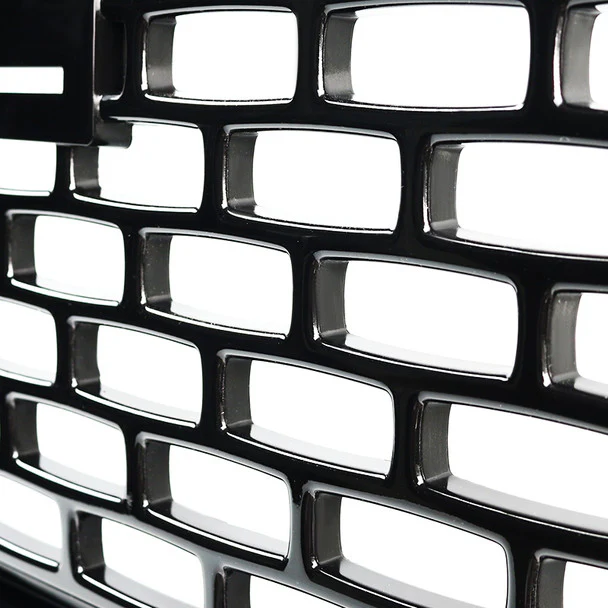 Spec-D Grill GMC Sierra 1500 (2014-2015) Denali Style Square Mesh - Gloss Black - Image 3