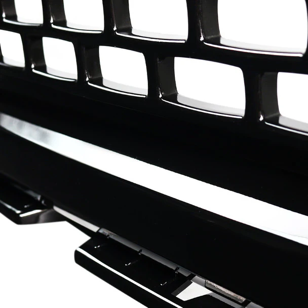 Spec-D Grill GMC Sierra 1500 (2014-2015) Denali Style Square Mesh - Gloss Black - Image 4