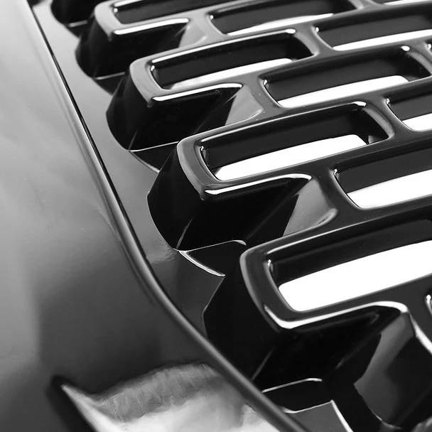 Spec-D Grill GMC Sierra 1500 (2014-2015) Denali Style Square Mesh - Gloss Black - Image 8