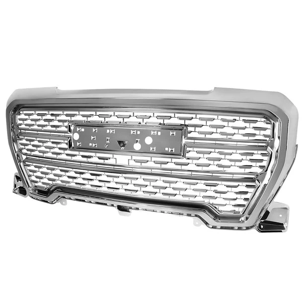 Spec-D Grill GMC Sierra 1500 (2019-2021) Denali Style Mesh - Chrome or Black