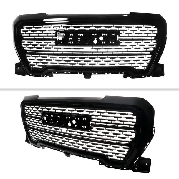 Spec-D Grill GMC Sierra 1500 (2019-2021) Denali Style Mesh - Chrome or Black - Image 14