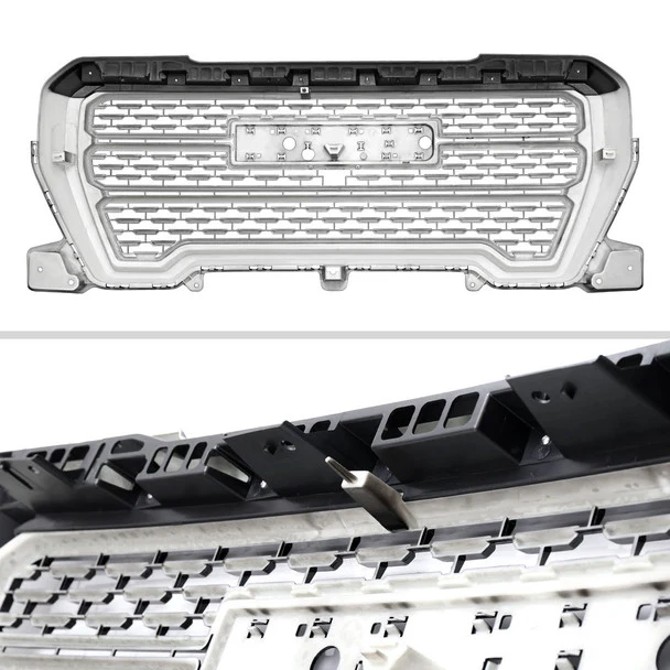 Spec-D Grill GMC Sierra 1500 (2019-2021) Denali Style Mesh - Chrome or Black - Image 19